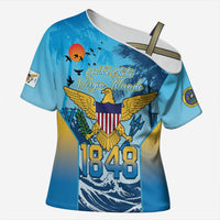 US Virgin Islands Independence Day Personalized Cross Shoulder Shirt 1848 Proud Palm Tropical Style