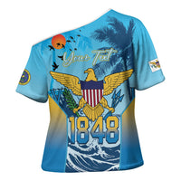 US Virgin Islands Independence Day Personalized Cross Shoulder Shirt 1848 Proud Palm Tropical Style