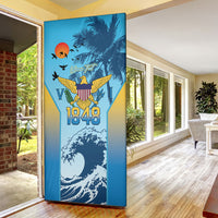 US Virgin Islands Independence Day Personalized Door Cover 1848 Proud Palm Tropical Style