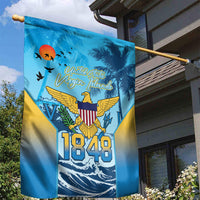 US Virgin Islands Independence Day Garden Flag 1848 Proud Palm Tropical Style