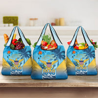 US Virgin Islands Independence Day Grocery Bag 1848 Proud Palm Tropical Style