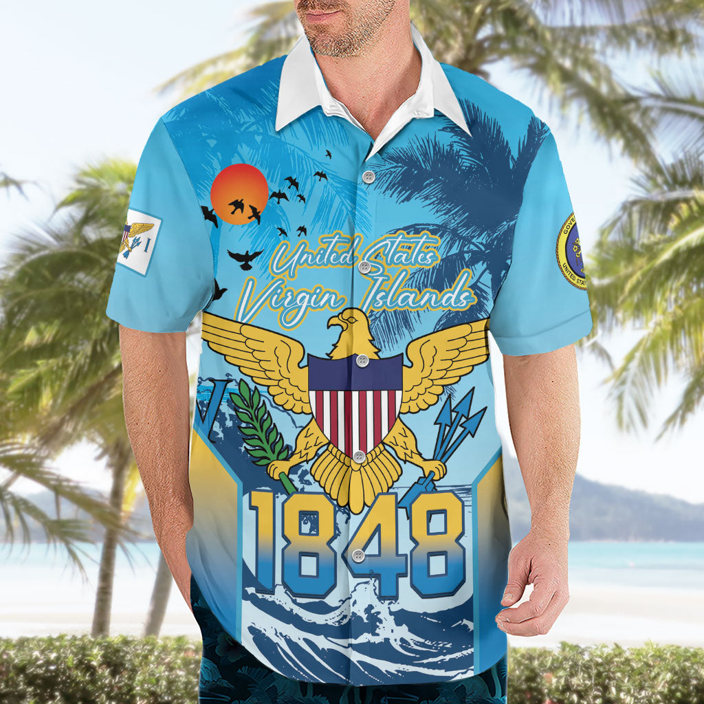 US Virgin Islands Independence Day Personalized Hawaiian Shirt 1848 Proud Palm Tropical Style