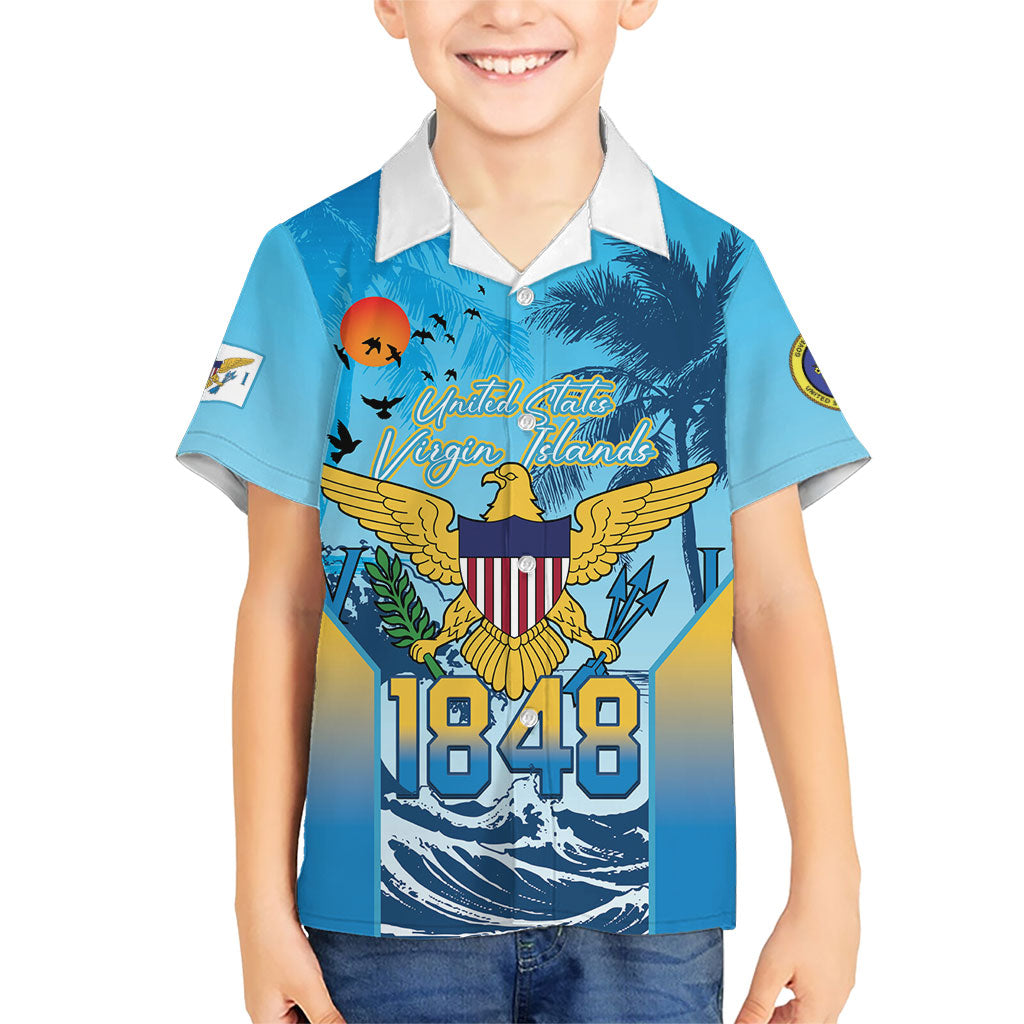 US Virgin Islands Independence Day Personalized Hawaiian Shirt 1848 Proud Palm Tropical Style