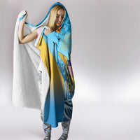 US Virgin Islands Independence Day Hooded Blanket 1848 Proud Palm Tropical Style