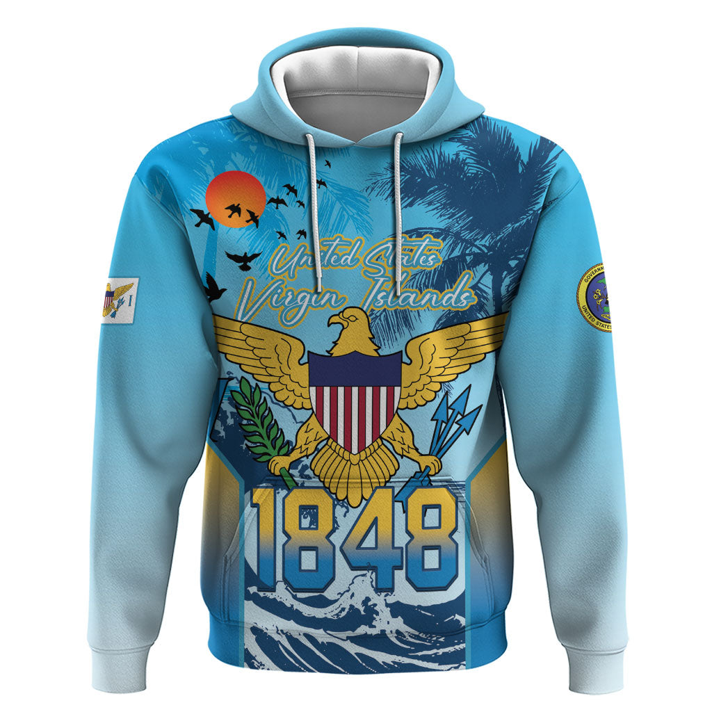 US Virgin Islands Independence Day Personalized Hoodie 1848 Proud Palm Tropical Style