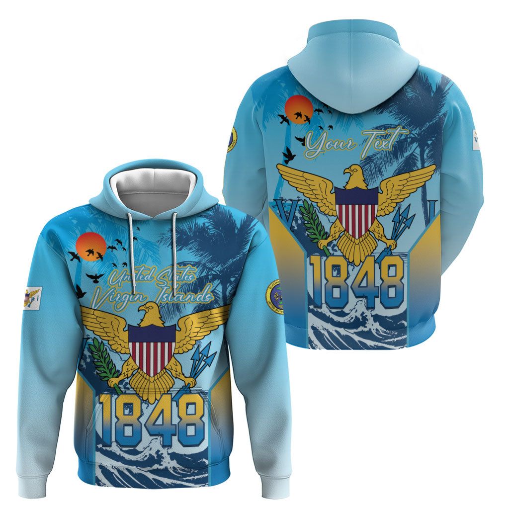 US Virgin Islands Independence Day Personalized Hoodie 1848 Proud Palm Tropical Style