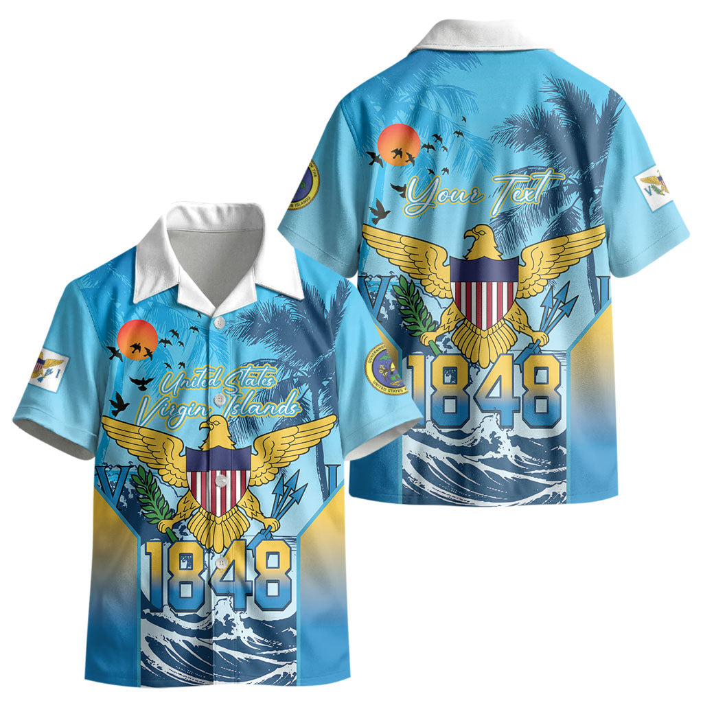 US Virgin Islands Independence Day Personalized Kid Hawaiian Shirt 1848 Proud Palm Tropical Style LT14