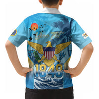 US Virgin Islands Independence Day Personalized Kid Hawaiian Shirt 1848 Proud Palm Tropical Style LT14