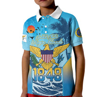 US Virgin Islands Independence Day Personalized Kid Polo Shirt 1848 Proud Palm Tropical Style