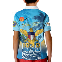 US Virgin Islands Independence Day Personalized Kid Polo Shirt 1848 Proud Palm Tropical Style