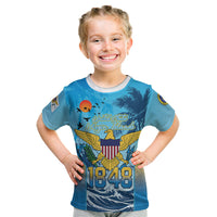 US Virgin Islands Independence Day Personalized Kid T Shirt 1848 Proud Palm Tropical Style