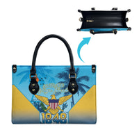 US Virgin Islands Independence Day Leather Bag 1848 Proud Palm Tropical Style