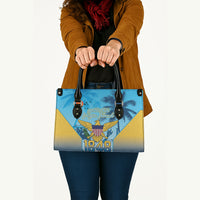 US Virgin Islands Independence Day Leather Bag 1848 Proud Palm Tropical Style