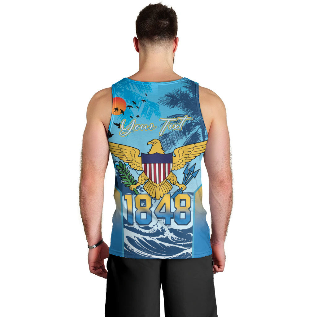 US Virgin Islands Independence Day Personalized Men Tank Top 1848 Proud Palm Tropical Style