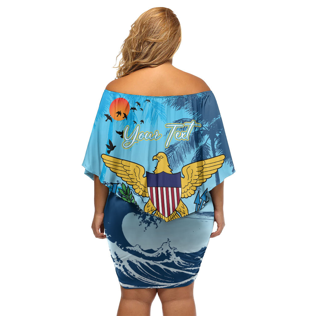 US Virgin Islands Independence Day Personalized Off Shoulder Short Dress 1848 Proud Palm Tropical Style