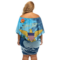 US Virgin Islands Independence Day Personalized Off Shoulder Short Dress 1848 Proud Palm Tropical Style