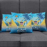 US Virgin Islands Independence Day Pillow Cover 1848 Proud Palm Tropical Style