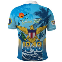 US Virgin Islands Independence Day Personalized Polo Shirt 1848 Proud Palm Tropical Style