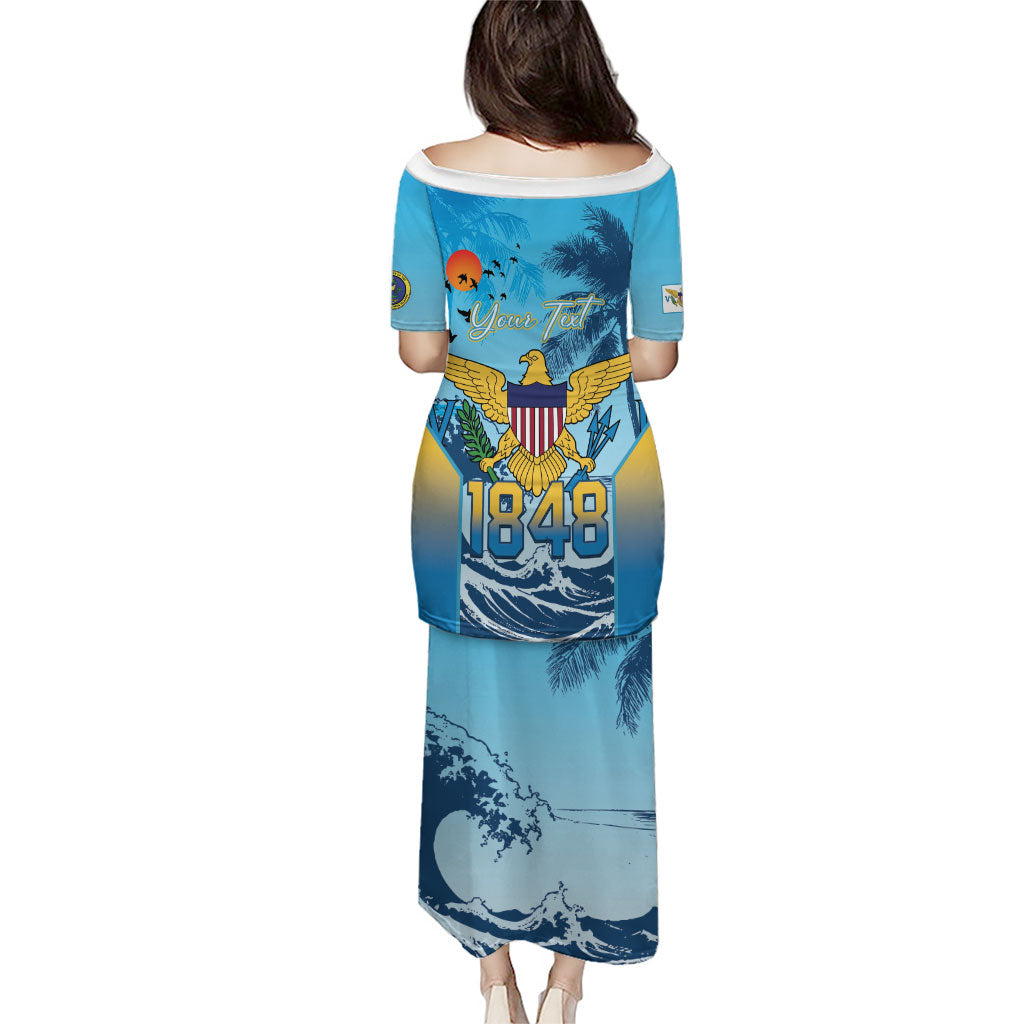 US Virgin Islands Independence Day Personalized Puletasi 1848 Proud Palm Tropical Style