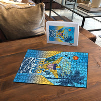 US Virgin Islands Independence Day Puzzle 1848 Proud Palm Tropical Style