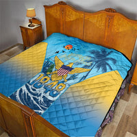 US Virgin Islands Independence Day Quilt 1848 Proud Palm Tropical Style