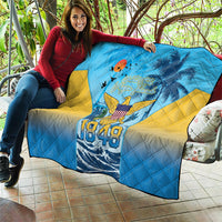 US Virgin Islands Independence Day Quilt 1848 Proud Palm Tropical Style