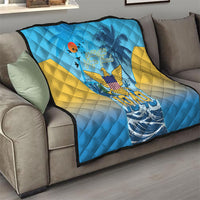 US Virgin Islands Independence Day Quilt 1848 Proud Palm Tropical Style