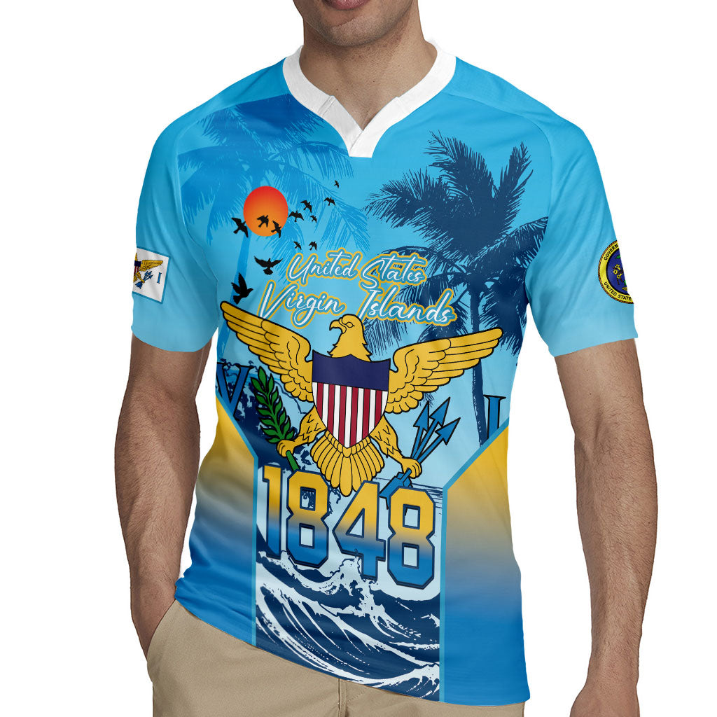 US Virgin Islands Independence Day Personalized Rugby Jersey 1848 Proud Palm Tropical Style