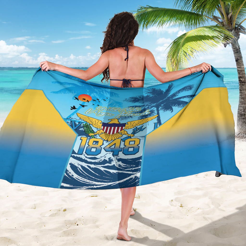 US Virgin Islands Independence Day Sarong 1848 Proud Palm Tropical Style