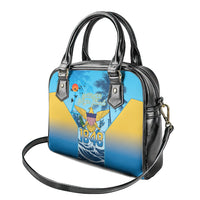 US Virgin Islands Independence Day Shoulder Handbag 1848 Proud Palm Tropical Style