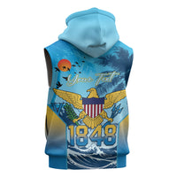 US Virgin Islands Independence Day Personalized Sleeveless Hoodie 1848 Proud Palm Tropical Style