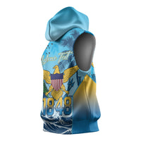 US Virgin Islands Independence Day Personalized Sleeveless Hoodie 1848 Proud Palm Tropical Style