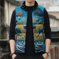 US Virgin Islands Independence Day Personalized Sleeveless Puffer Jacket 1848 Proud Palm Tropical Style