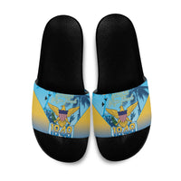 US Virgin Islands Independence Day Slide Sandals 1848 Proud Palm Tropical Style
