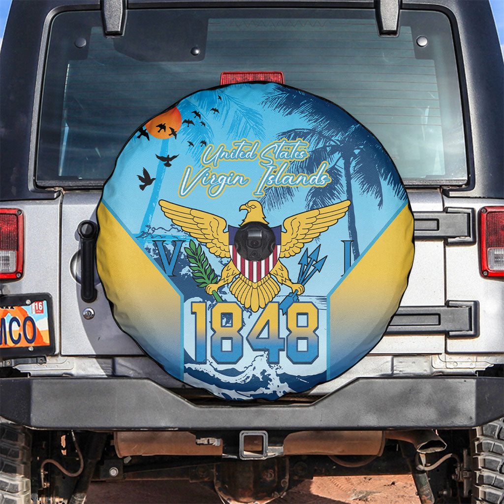 US Virgin Islands Independence Day Spare Tire Cover 1848 Proud Palm Tropical Style