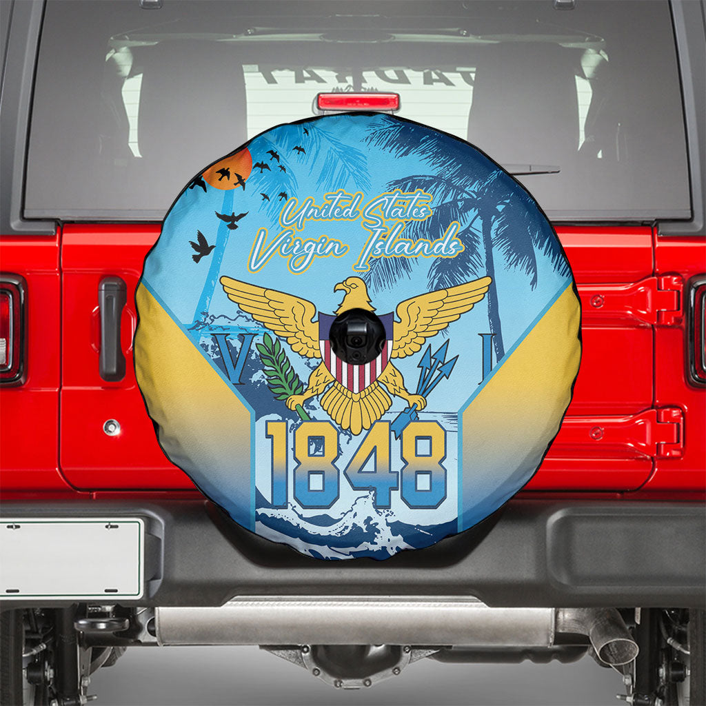 US Virgin Islands Independence Day Spare Tire Cover 1848 Proud Palm Tropical Style