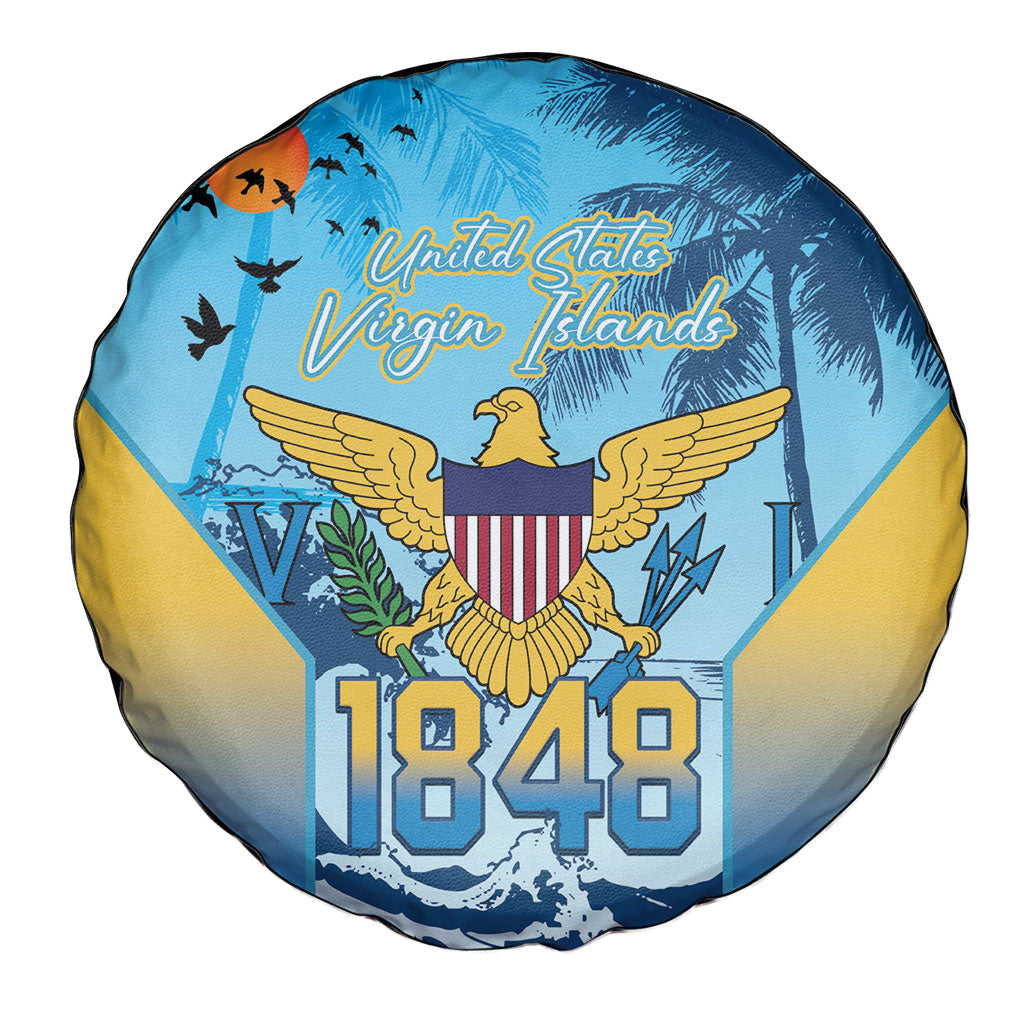 US Virgin Islands Independence Day Spare Tire Cover 1848 Proud Palm Tropical Style