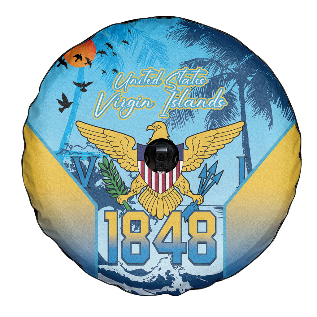 US Virgin Islands Independence Day Spare Tire Cover 1848 Proud Palm Tropical Style