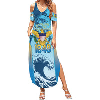 US Virgin Islands Independence Day Personalized Summer Maxi Dress 1848 Proud Palm Tropical Style