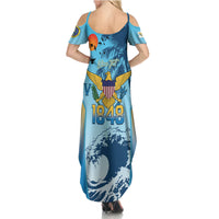 US Virgin Islands Independence Day Personalized Summer Maxi Dress 1848 Proud Palm Tropical Style