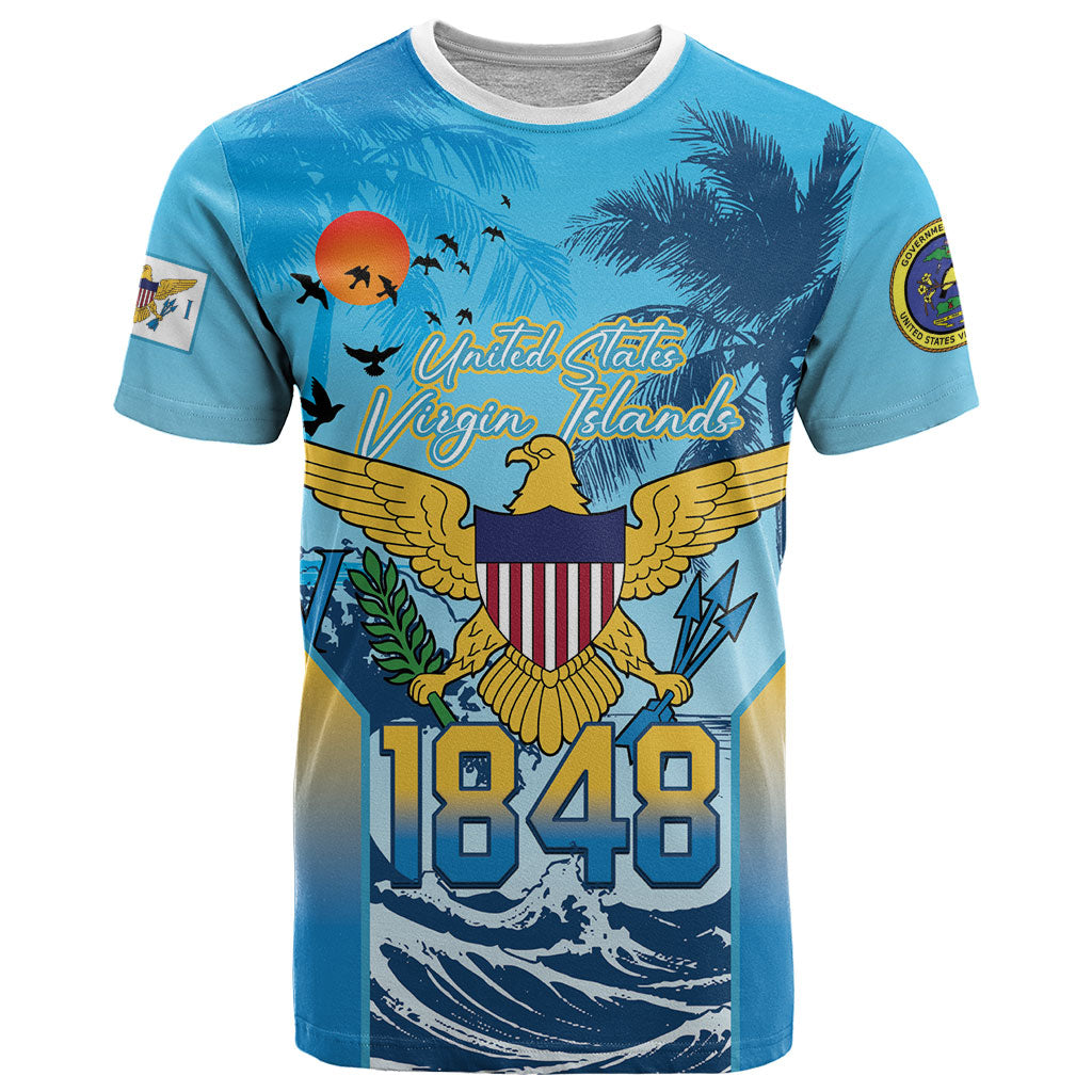 US Virgin Islands Independence Day Personalized T Shirt 1848 Proud Palm Tropical Style