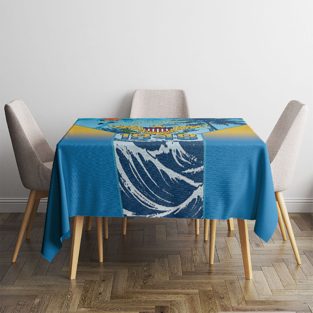 US Virgin Islands Independence Day Tablecloth 1848 Proud Palm Tropical Style