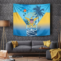 US Virgin Islands Independence Day Tapestry 1848 Proud Palm Tropical Style