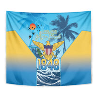US Virgin Islands Independence Day Tapestry 1848 Proud Palm Tropical Style