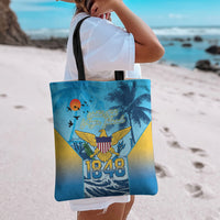 US Virgin Islands Independence Day Tote Bag 1848 Proud Palm Tropical Style