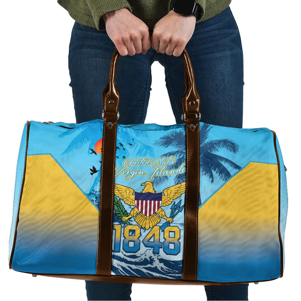 US Virgin Islands Independence Day Travel Bag 1848 Proud Palm Tropical Style