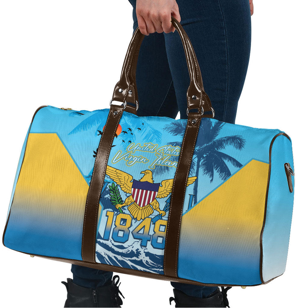 US Virgin Islands Independence Day Travel Bag 1848 Proud Palm Tropical Style