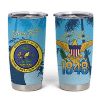 US Virgin Islands Independence Day Personalized Tumbler Cup 1848 Proud Palm Tropical Style