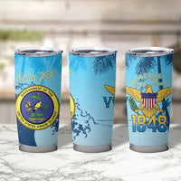 US Virgin Islands Independence Day Personalized Tumbler Cup 1848 Proud Palm Tropical Style