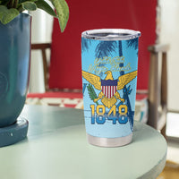 US Virgin Islands Independence Day Personalized Tumbler Cup 1848 Proud Palm Tropical Style